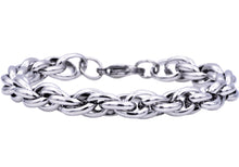 Load image into Gallery viewer, Mens Stainless Steel Rope Link Chain Bracelet - Blackjack Jewelry
