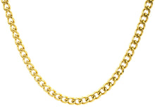 Load image into Gallery viewer, Mens 5mm Gold Stainless Steel Miami Cuban Link 24&quot; Chain Necklace With Box Lock - Blackjack Jewelry
