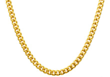 Load image into Gallery viewer, Mens 8mm Gold Stainless Steel Cuban Link Chain Necklace With Box Clasp - Blackjack Jewelry

