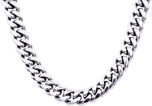 Load image into Gallery viewer, Mens 14mm Stainless Steel Cuban Link Chain Necklace With Box Clasp - Blackjack Jewelry
