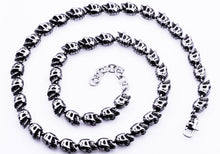 Load image into Gallery viewer, Mens Stainless Steel Skull Chain Necklace - Blackjack Jewelry
