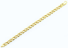Load image into Gallery viewer, Mens Gold Stainless Steel Curb Link Chain Bracelet With Cubic Zirconia - Blackjack Jewelry
