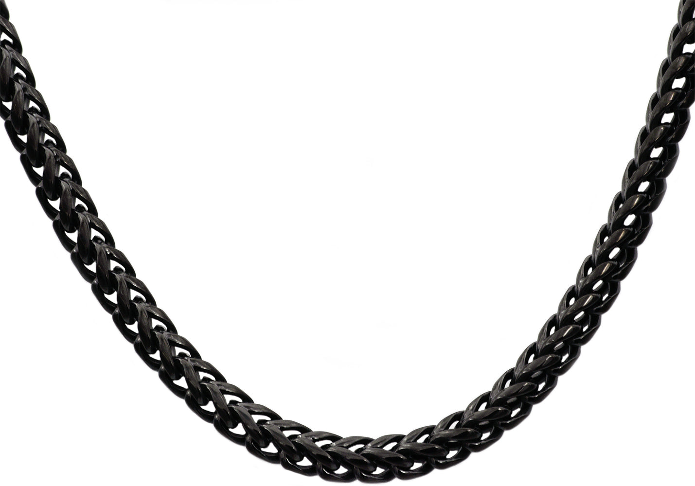 INOX Jewelry 8mm Oxidized Steel Franco Chain Necklace NSTC0708AT -  RingMaster Jewelers