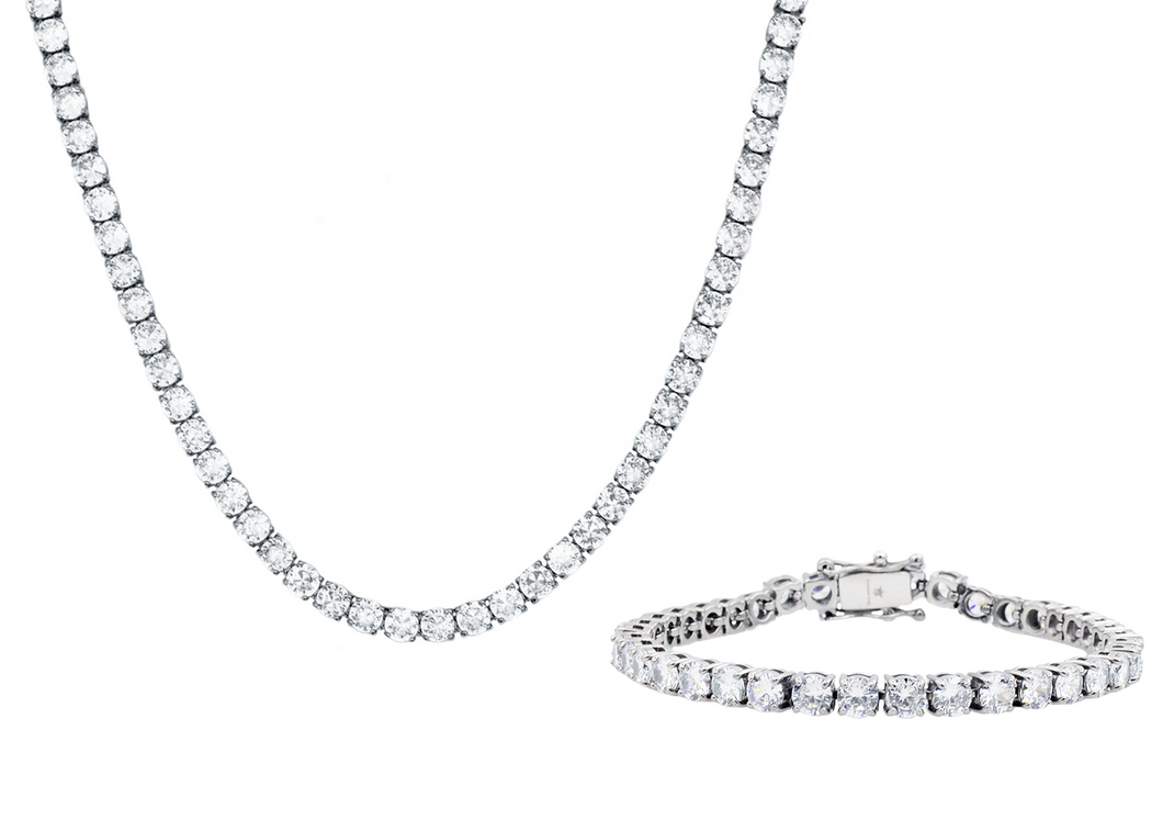 1 Carat Natural Rose Cut Diamond Necklace, Earrings and Bracelet Set