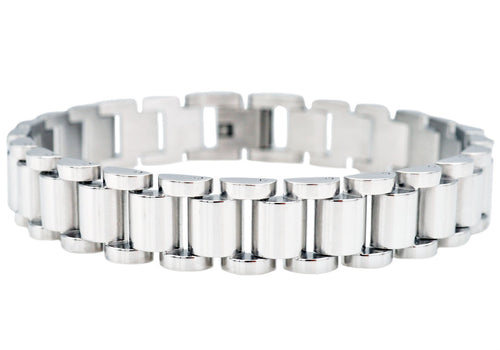 Mens Stainless Steel Link Bracelet - Blackjack Jewelry