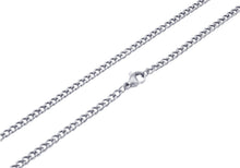 Load image into Gallery viewer, Mens 3mm Stainless Steel Curb Chain Necklace
