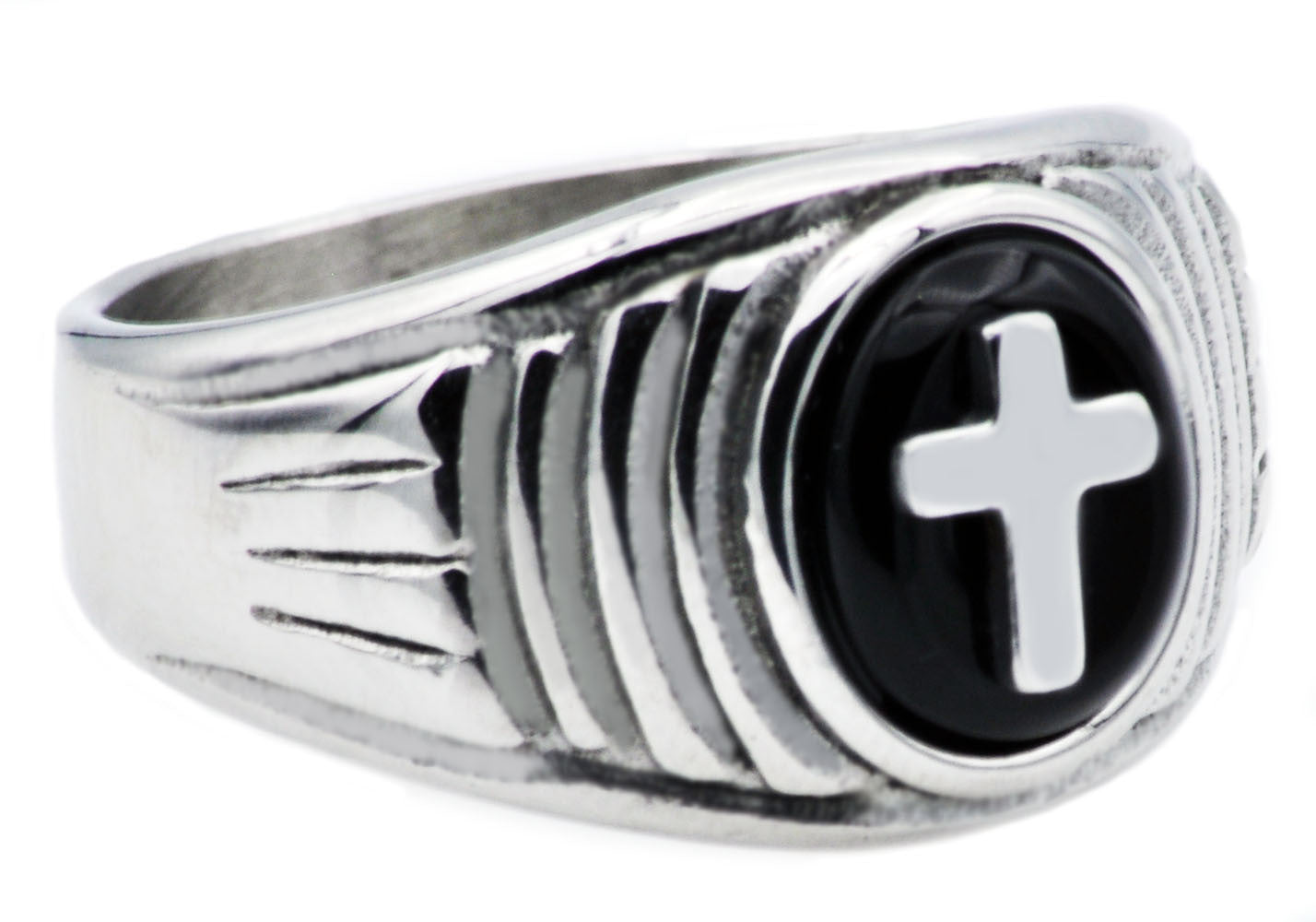 TwoBirch Men's Wedding Rings - Chain-link Unique Men's Fashion Wedding Ring