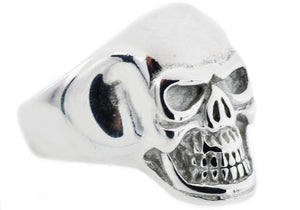 Mens Stainless Steel Skull Ring - Blackjack Jewelry