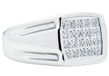 Load image into Gallery viewer, Mens Stainless Steel Ring With Cubic Zirconia - Blackjack Jewelry
