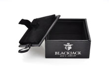 Load image into Gallery viewer, Mens 14mm Stainless Steel Hoop Earrings With Cubic Zirconia - Blackjack Jewelry
