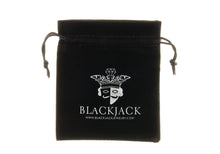 Load image into Gallery viewer, Mens Black ID-Engraveable Stainless Steel Bracelet - Blackjack Jewelry
